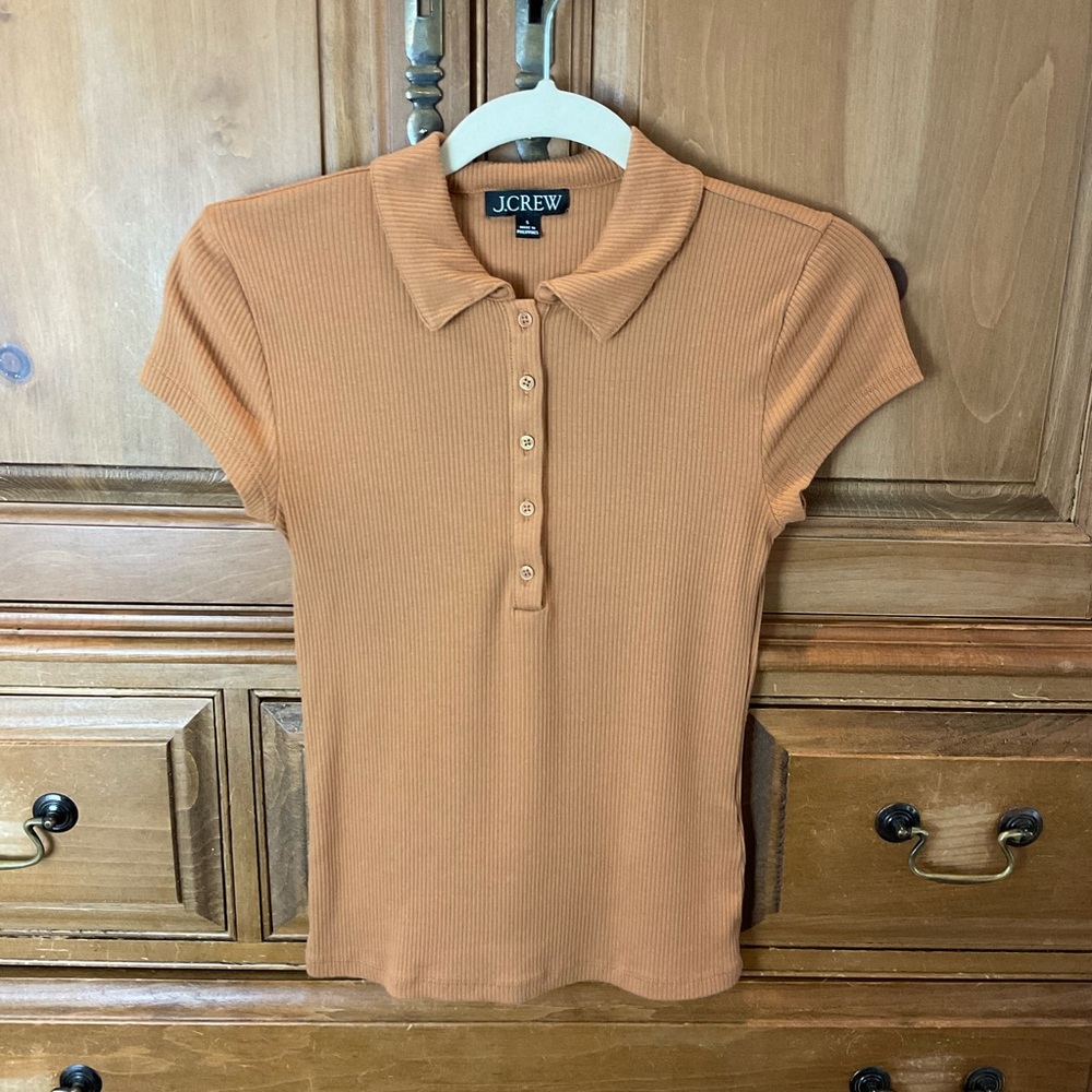 J. Crew Women's Rust Polo Top